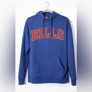 New Era Blue Hoodie with Red Lettering